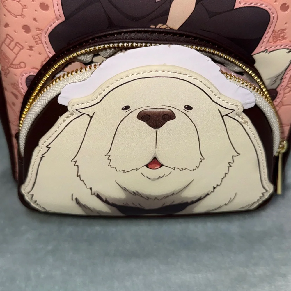 Loungefly Pink and Brown Anime Character Backpack